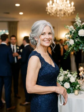 Long Gray Hair with a Soft Updo