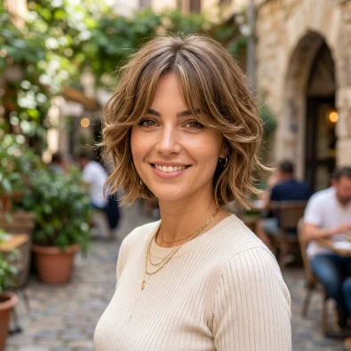 Long Pixie Bob with Curtain Bangs