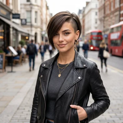 Long Pixie With One Shaved Side