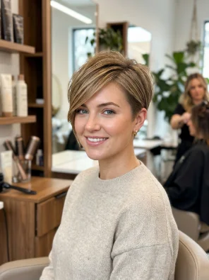 Long Pixie with Side-Swept Bangs
