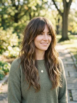 Low-Maintenance Long Shag With Bangs