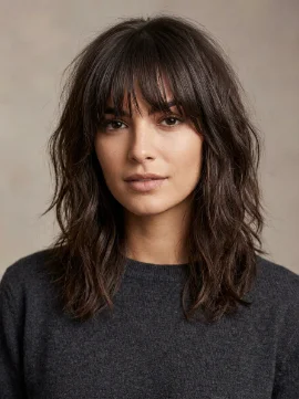 Medium Undone Cut with Lash-Skimming Bangs