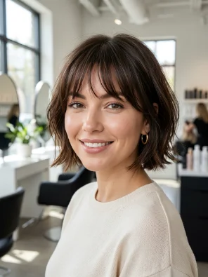 Short Bob with Wispy Bangs