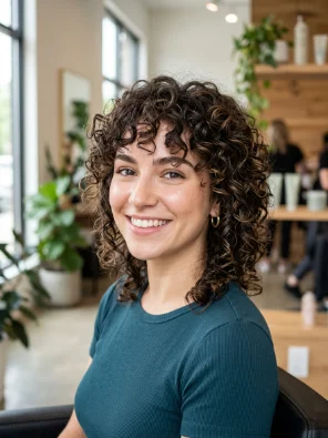 Short Curly Wolf Cut