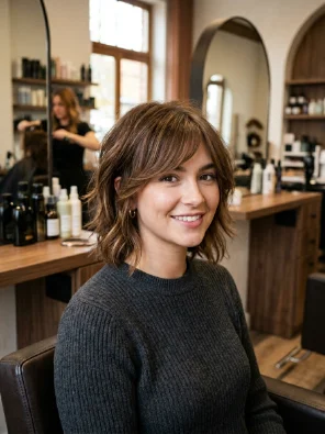 Short Hush Cut With Side Fringe