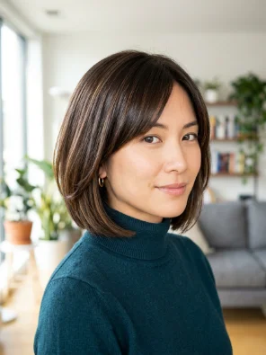 Short Layered Bob for Straight Hair