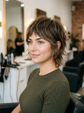 Short Razor Wolf Cut