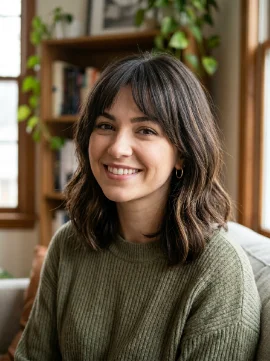 Shoulder-Skimming Cut with Tapered Bangs