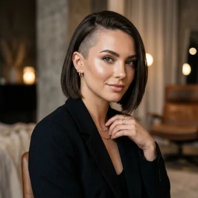 Side-Shaved Bob