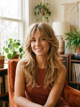 Soft 70s Long Shag With Bangs