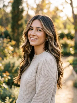 Soft Balayage-Style Partial Highlights