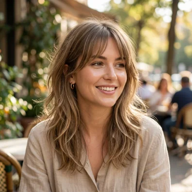 Soft Layered Shag for Fine Hair
