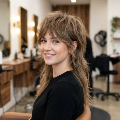 Soft Mullet Shag for Fine Hair