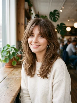 Soft Volume Cut with Long Curtain Fringe