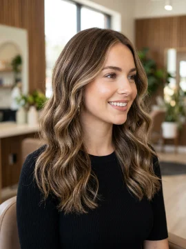 Subtle Blonde Partial Highlights