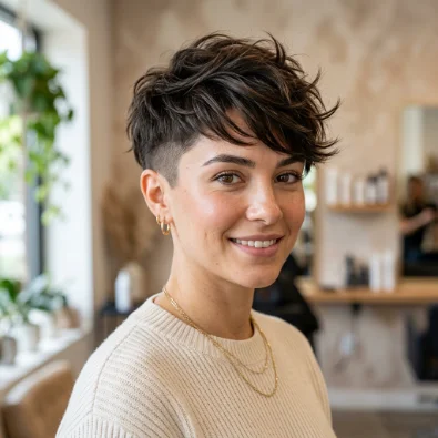 Textured Crop With Shaved Sides