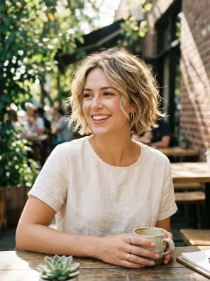 Textured Short Bob with Layers