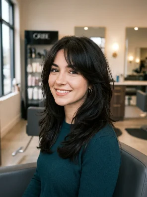 Thick Hair Hush Cut With Side Bangs