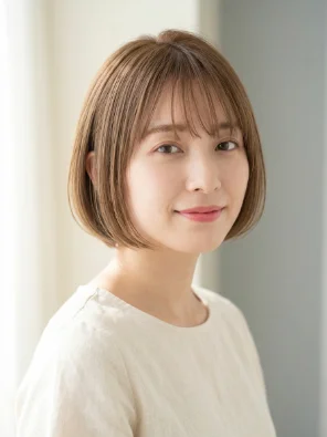 Wispy Bangs With Short Bob