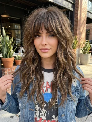 Wolf Cut Bangs