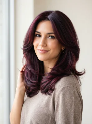 Black Cherry Plum Hair