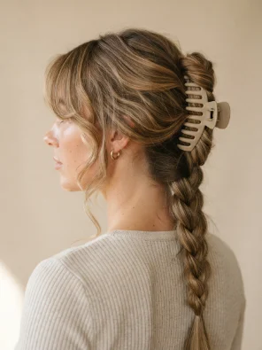 Braided Claw Clip Hairstyle