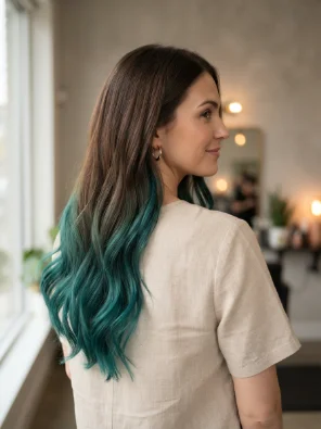 Brown to Teal Ombre