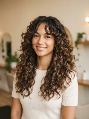 Butterfly Layers for Curly Hair