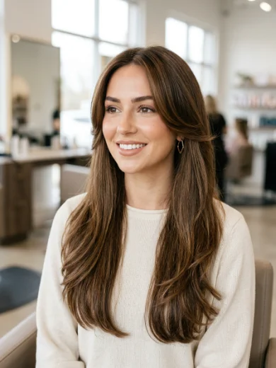 Cheekbone-Length Layers
