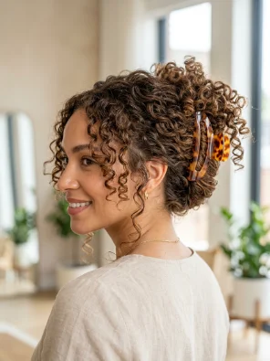 Classic Curly French Twist