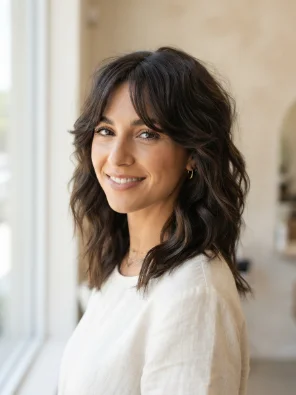 Classic French Shag With Curtain Bangs