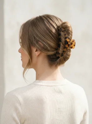 Classic French Twist Claw Clip Hairstyle