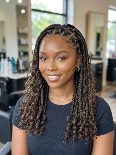 Criss-Cross Knotless Boho Braids