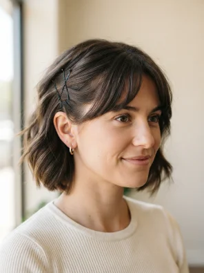 Crisscross Bobby Pin Hairstyle