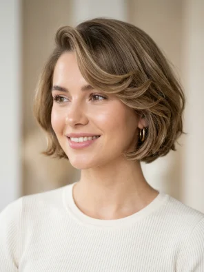 Curled Side Fringe
