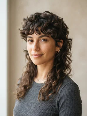 Curly Mullet With Layers
