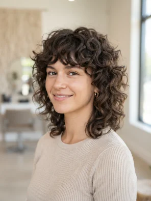 Curly Shag Haircut
