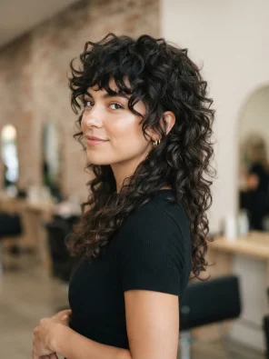 Curly Wolf-Shag Haircut
