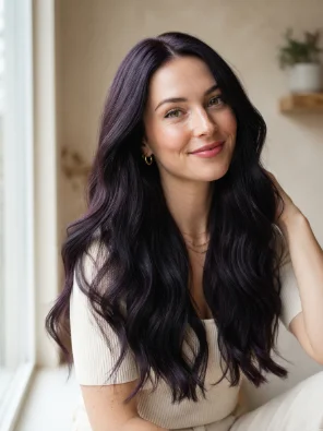 Dark Eggplant Plum Hair