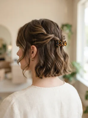 Double Mini Claw Clip Hairstyle