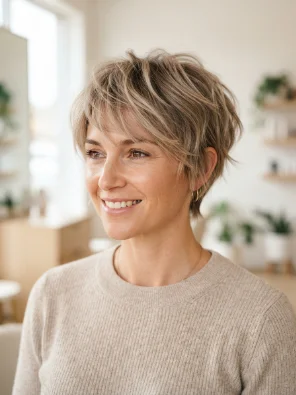 Feathered Pixie Cut