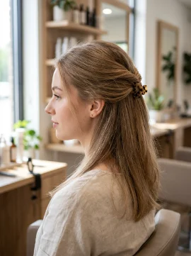 Fine Hair Mini Claw Clip Half-Up