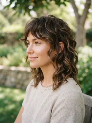 French Shag for Wavy Hair