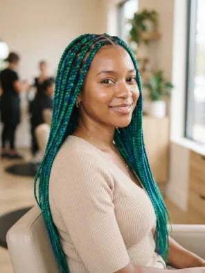 Green and Blue Braids