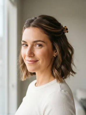 Half-Up Mini Claw Clip Hairstyle