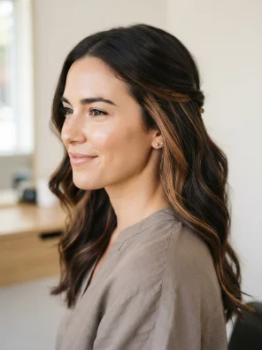 Hidden Light Brown Peekaboo Highlights