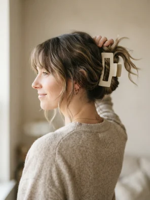 Lazy Day Claw Clip Hairstyle