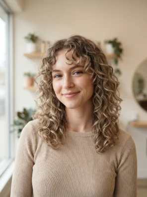 Light Layers for Fine Curly Hair
