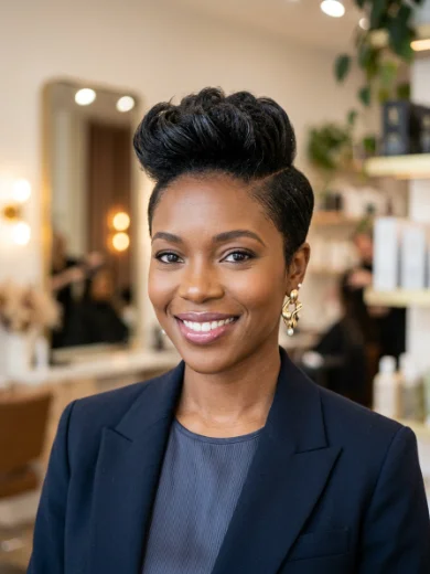 Long Pixie With a Mini Pompadour