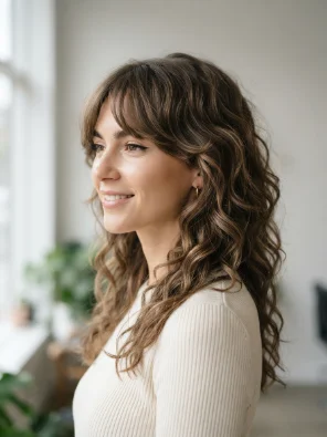 Loose-Curl Shag With Long Layers
